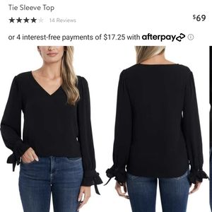 CeCe tie sleeve top sz L